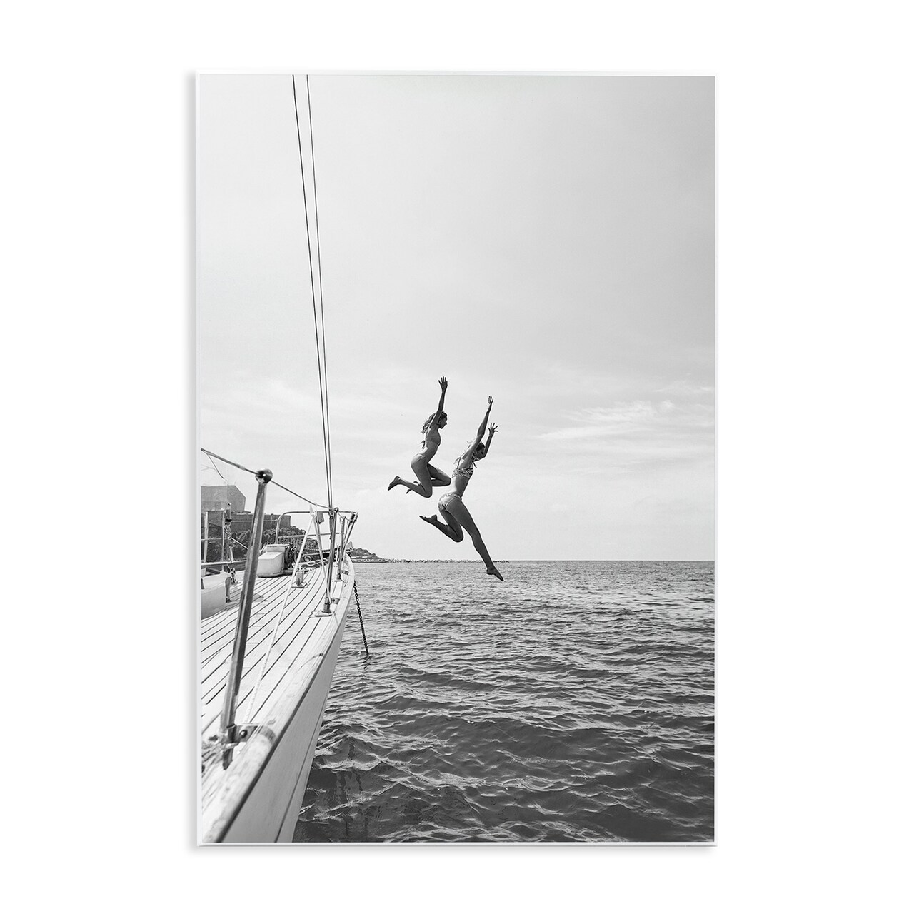 Stupell Industries People Diving from Boat Wall Plaque Design By Sisi and Seb